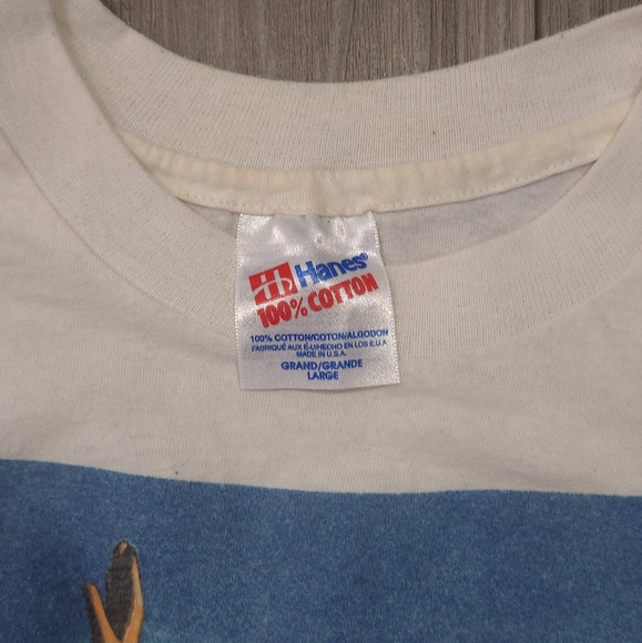 Vintage 1995 Bryan Adams Concert Graphic White T Shirt Size L Single Stitch - Picture 4 of 4